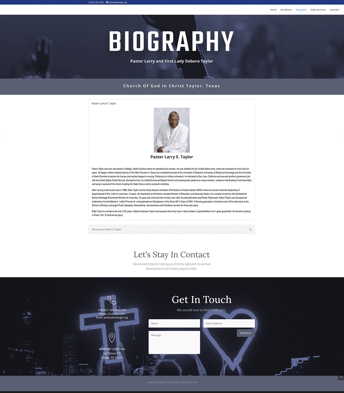 Web Media Church Project & Portfolio